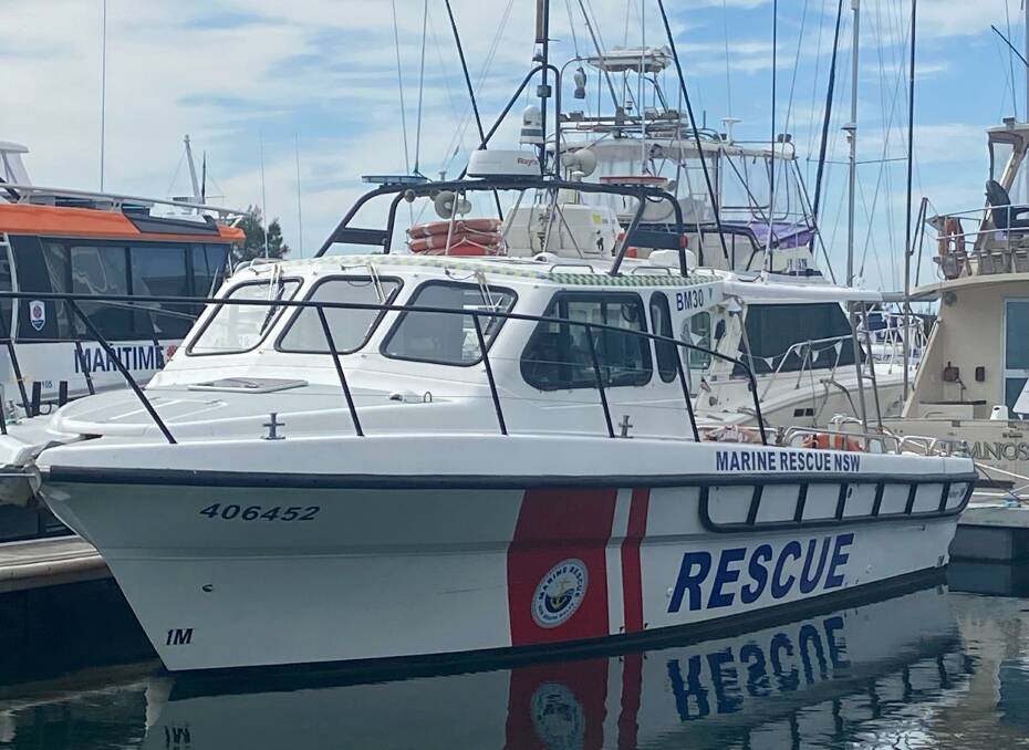 Marine Rescue vessel Batemans Bay 30 (pictured) and volunteer crew helped medically evacuate a patient who needed urgent care after becoming unwell on a yacht six miles from the Tollgate Islands near Batemans Bay. Picture supplied