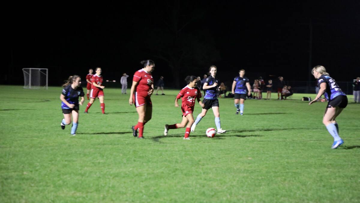 Kwananna lines up the first of her two goals for the evening. Photo Vic Silk