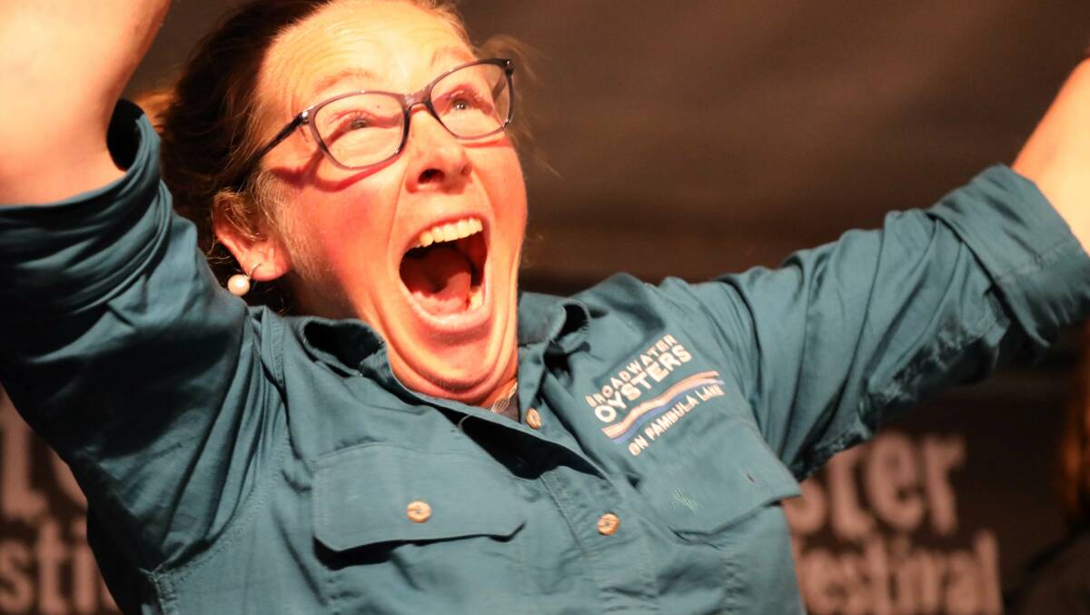 Sue McIntyre just a bit happy with her performance in the women's final. Picture by Vic Silk