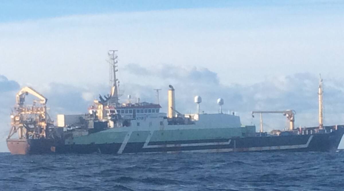 STAR AT SEA: A reader took this picture of the Geelong Star at about 9am, Sunday, August 14 off Batemans Bay.