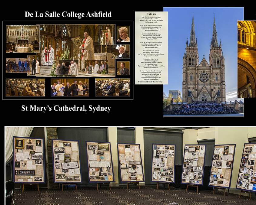 Mammoth undertaking: David Wallace's time line mural  for Sydney's  De La Salle College centenary was created after he trawled through the College’s year books, visited historical societies, and met ex students.