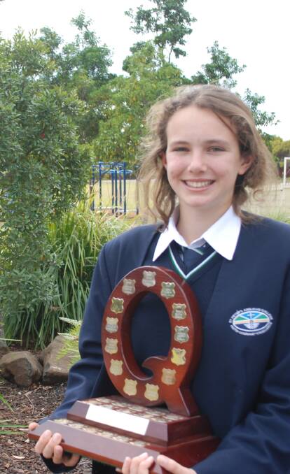 TOYING WITH OPPOSITION: Elise Toyer, Year 10, of St Peter's Anglican College, wowed judges and took the top honour at the Quota Student of the Year regional final.