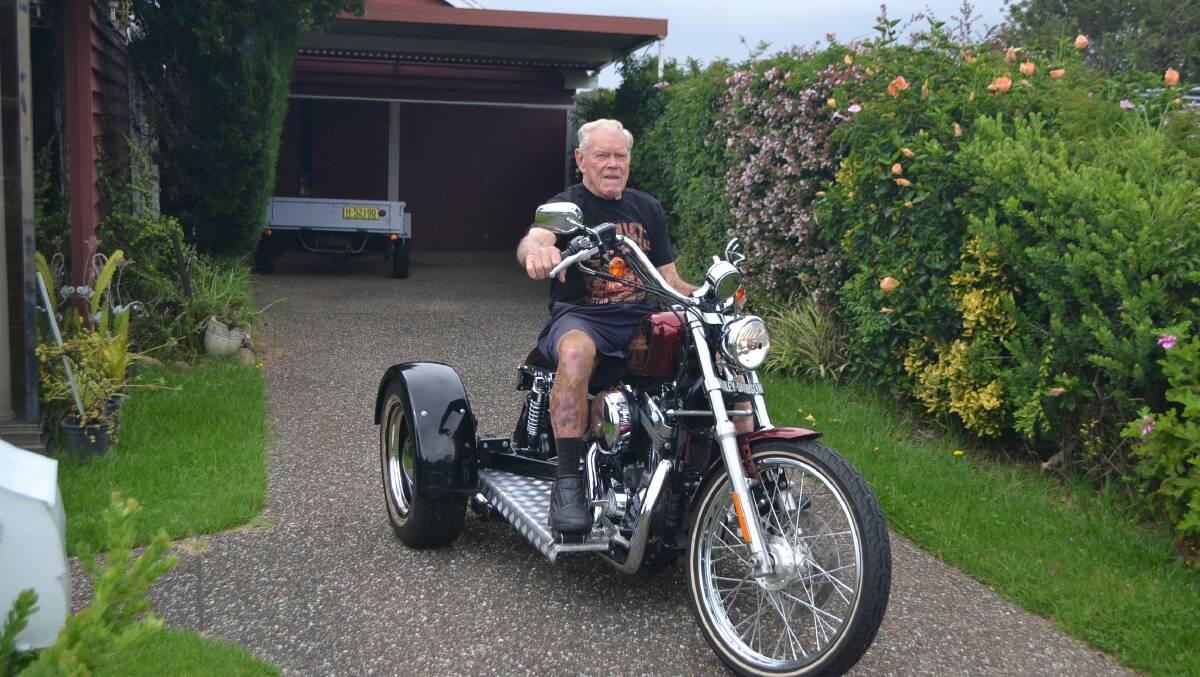 Jeff Murphy's Harley trike beats a mobility scooter when the 90-year-old wants to whip down to the supermarket.