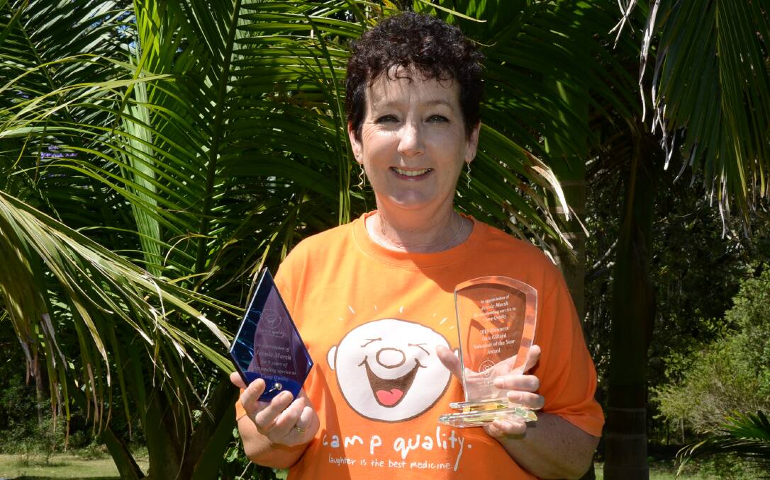 MOVING RECOGNITION: Malua Bay mother and Camp Quality Volunteer of the Year Jennie Marsh.