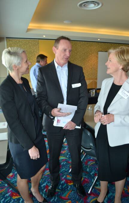 GREAT ADVICE: Human rights commissioner Gillian Triggs (right), Small Business Commissioner Office's Suzie Matthews and Bay Chamber president Allan Rutherford. 