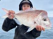 Junior member Jackson Lee with an excellent snapper of 57cm caught on a lure off local reefs on the weekend. Picture supplied