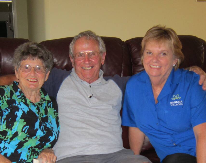 HAPPY FACES: Banksia Community Care Manager, Bernadette Brandes, pictured with a couple of happy clients.