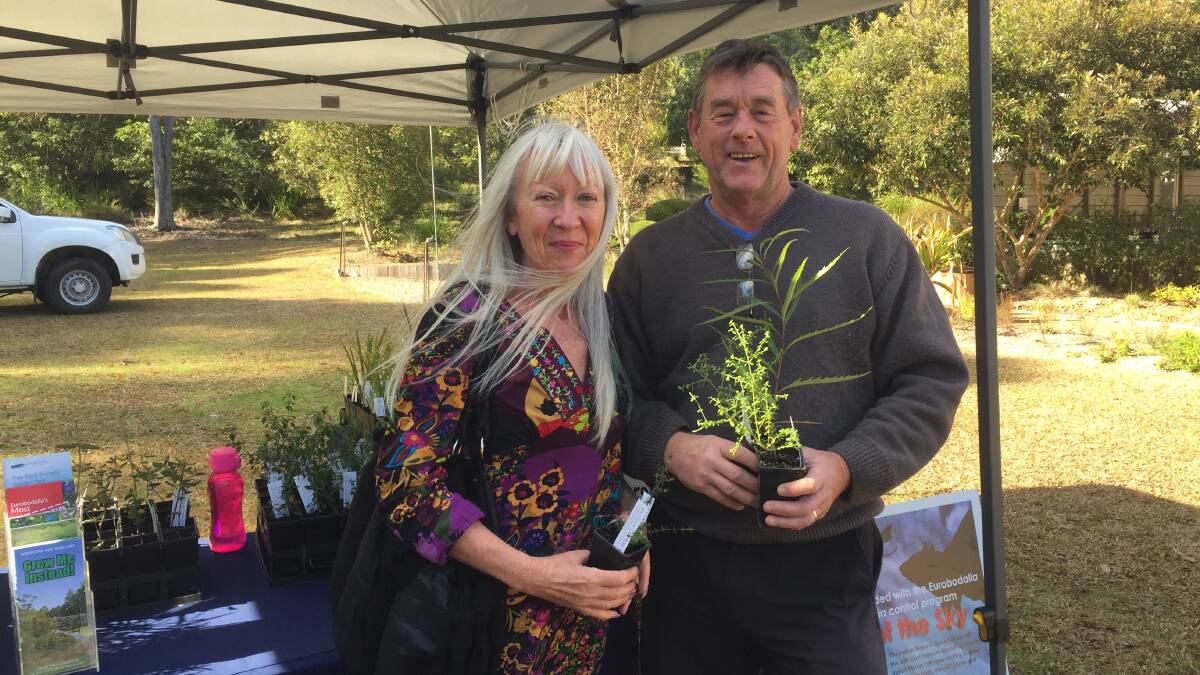 Hilda and Gordon Duff swapped their environmental weeds for native plants at last year’s event. 