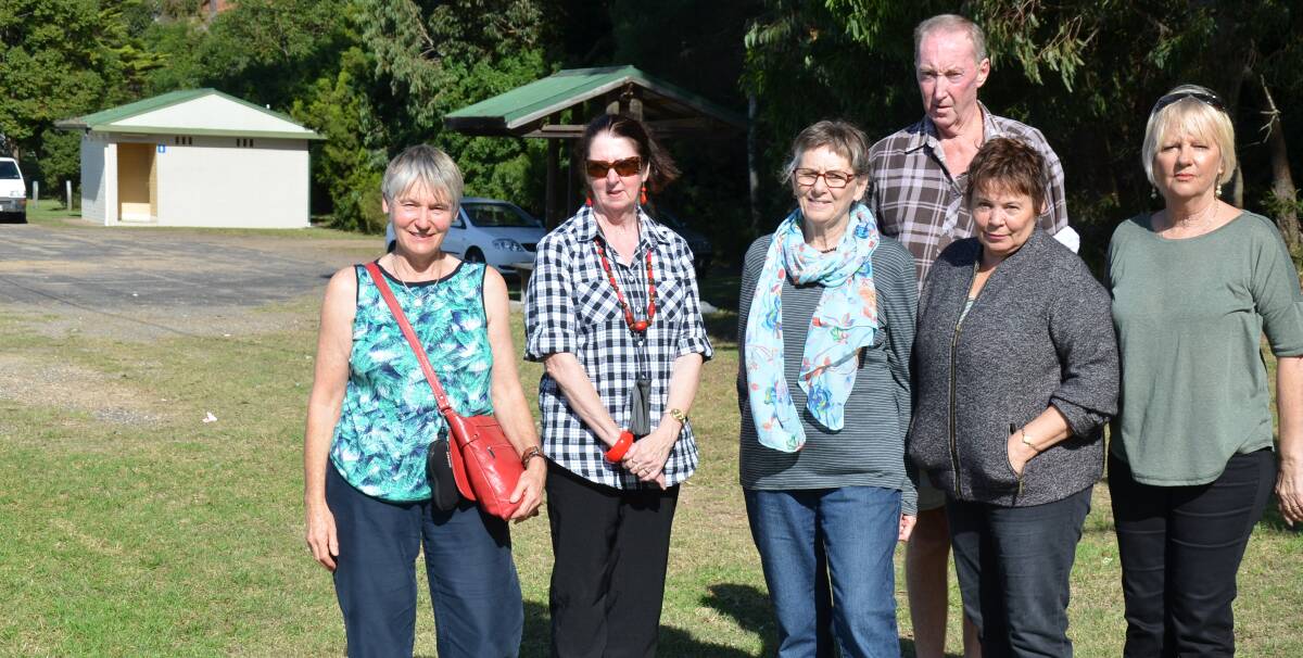 NO THANKS: Robyn Debney, Trish Hellier, Primi Thompson, Stephen Dunne, Myf Thompson and Coral Anderson don't want public land in the Eurobodalla sold and are circulating a petition.