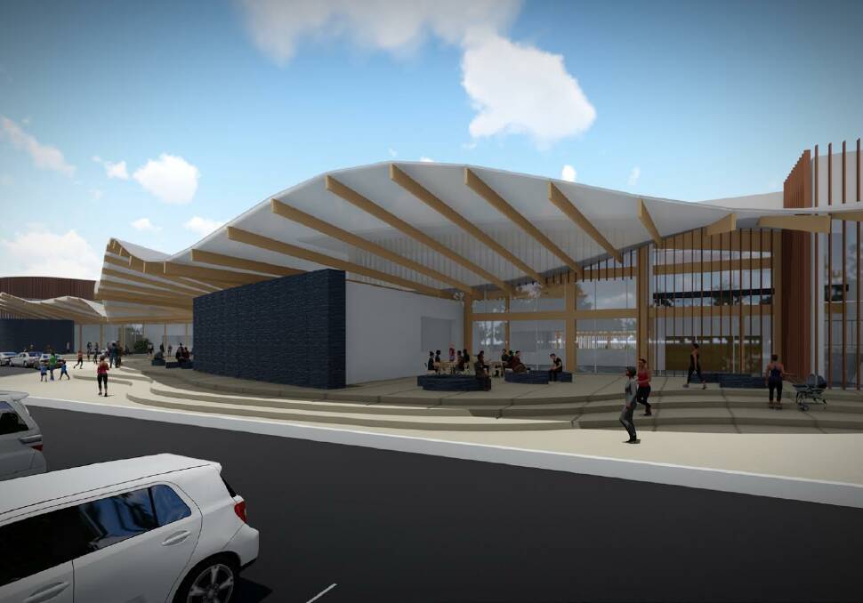 COMING TO LIFE: NBRS Architecture has created three concept layouts of the Batemans Bay Regional Aquatic, Arts and Leisure Centre at Mackay Park. Community feedback will guide the architects in preparing a final design. Pictured, concept B