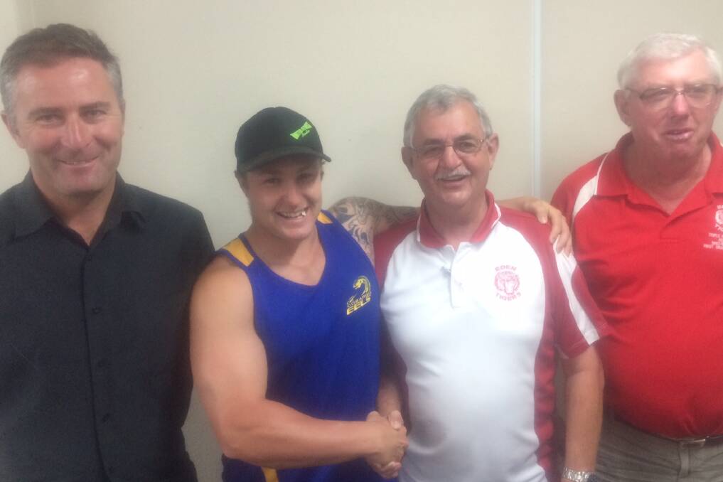 President CBU Dave Allen, Matt Mcgovern, Lindsay McCamish and Don Wilson from the Eden Tigers. 