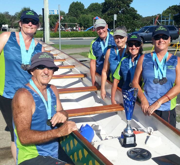 SILVER: Nature Coast Dragon Boat Club's Deb Healey, Dave Wellham, John Holgate, Carolyn Lean, Therese Holgate and Lee Wellham. 