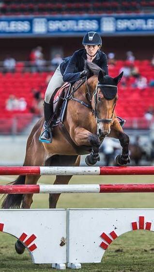 ALL CLEAR: Lucy Evans and Viva Joy jump at the Royal Sydney Showground. Picture: Stephen Mowbray.