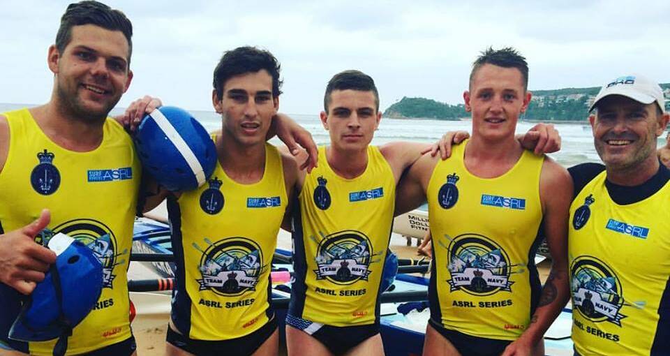 TOP GONG: Charlie Hamilton, Jacob Zutt, Jarrod Bloomfield, Chris O'Meley and Grant Wilkinson, filling in for coach/sweep Bert Hunt, who also was involved in running the event.