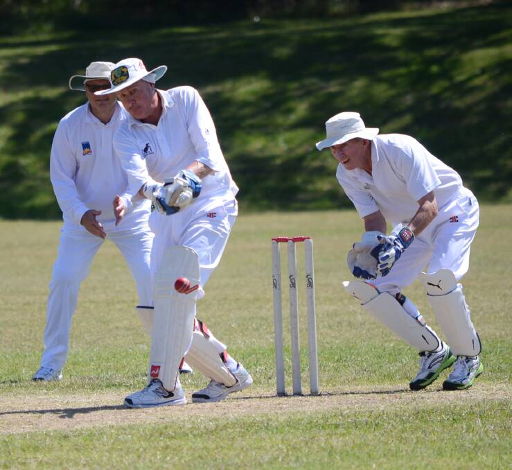 TIMED STROKE: Paul Cullen swats a shot to the leg side during his cameo for the Eurobodalla as ACT wicketkeeper Steve Marshall follows the ball. 