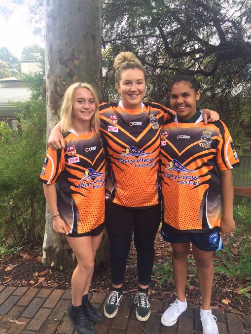TIGER REPRESENTATIVES: Lilly Rose-Bennett, Colby Heron and Nyeasha Hoskins-Moore have been selected for the U18s Illawarra Steelers side to play in the inaugural Tarsha Gale 9s.