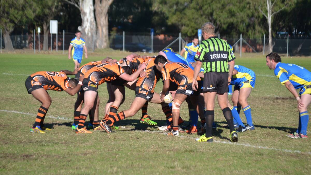 Batemans Bay were up against Bombala in round eight of the Group 16 competition. A last minute try to Bombala denied the Tigers their first win of the season, with the sides playing out a 32 all draw.