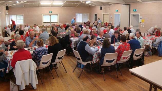 Batemans Bay Garden Club members enjoying their Christmas luncheon.