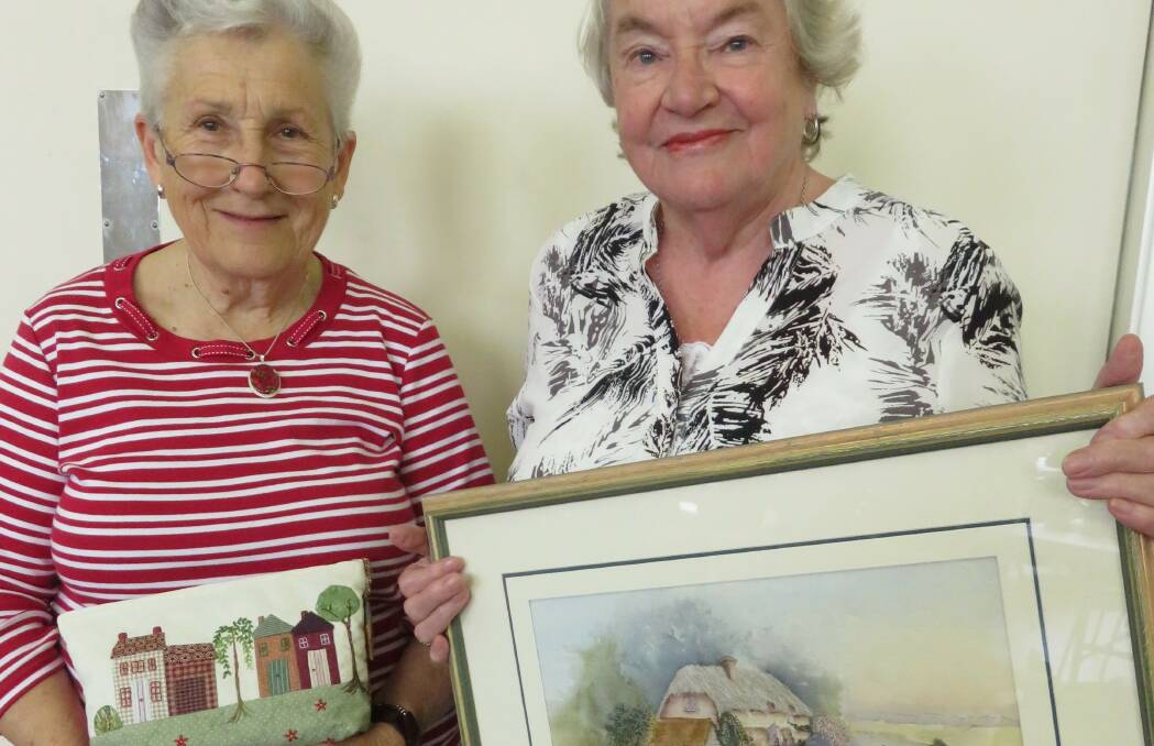Fine work: Wendy Boyle (left) and Jenny Dickson with their winning entries in  the Home challenge.