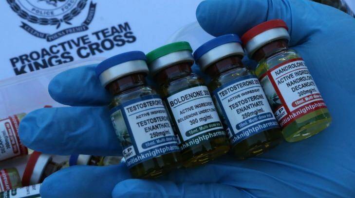Some of the steroids that were allegedly found. Photo: NSW Police Media