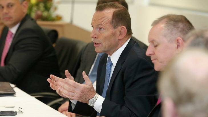 Tax reform: Prime Minister Tony Abbott prefers an increase in the GST.  Photo: Alex Ellinghausen
