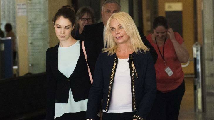 Support: Mr Lazar's partner Angeline Aamariah, left, and her mother Louise Anne Nelson leave Downing Centre Local Court on Friday. Photo: Christopher Pearce