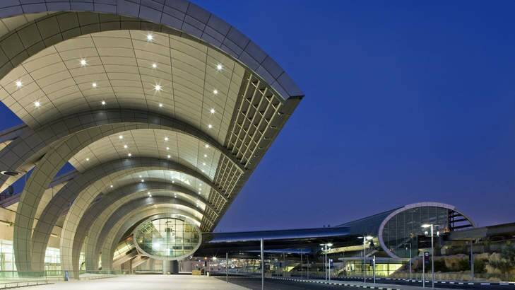 Exterior of departures area at Dubai airport's new Terminal 3. Photo: Emirates Airlines