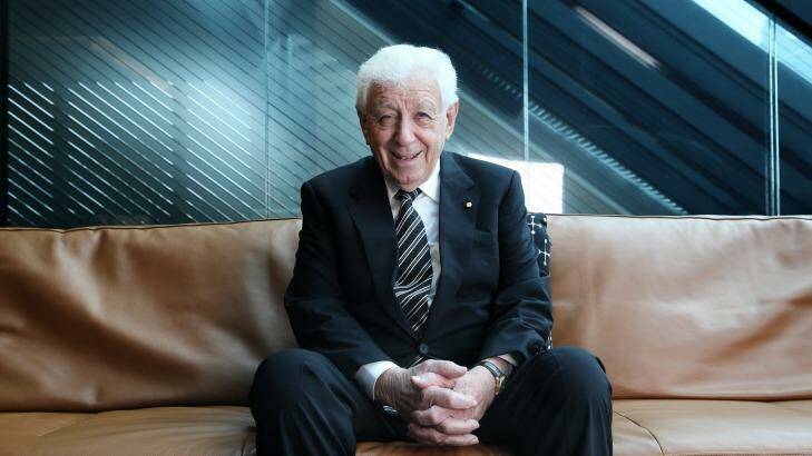 Frank Lowy: "The company is now so well positioned for future success so I can stand down and feel very satisfied and comfortable about it." Photo: Louise kennerley