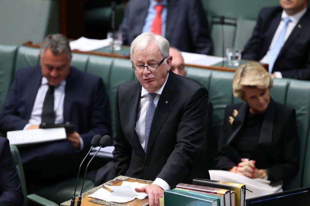 Trade minister Andrew Robb addresses House on Monday. Photo: Andrew Meares