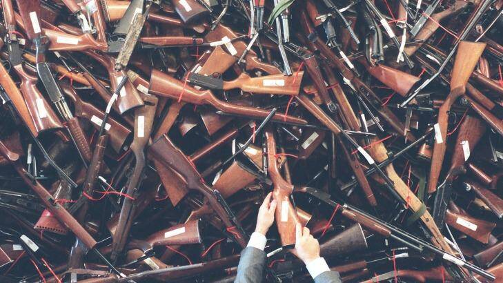 In 1997, the federal government bought back 4000 guns and destroyed them.
 Photo: Dean Sewell