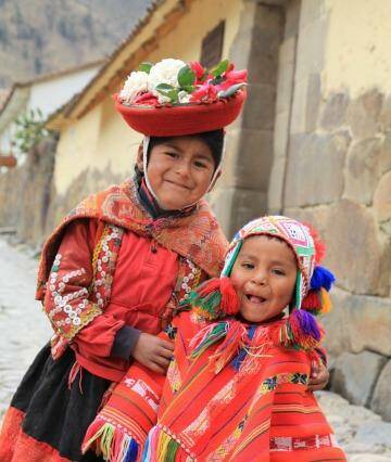 Children in Ollantaytambo, Peru.
 Photo: Kerry van der Jagt