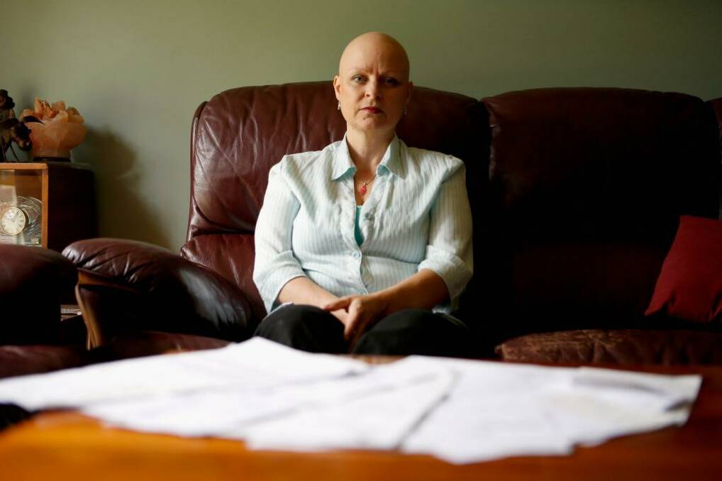 Out-of-pocket: Sharon Driessen, 48, has spent about $15,000 on treatment since being diagnosed with secondary breast cancer in November 2012. Photo: Darrian Traynor