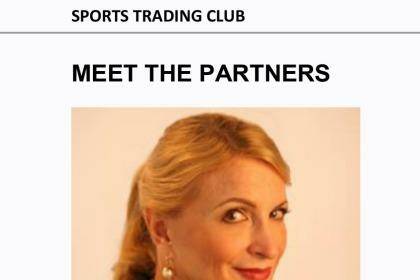 Former high profile defence lawyer Leigh Johnson as seen in Sports Trading Club website. Photo: supplied