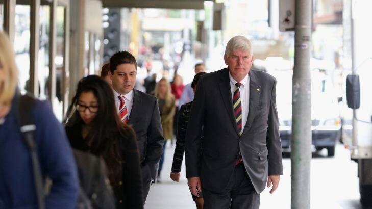 Port Stephens MP Craig Baumann arrives at ICAC on Friday. Photo: Cole Bennets