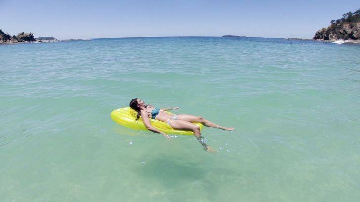 Lisa Kaye of Ainslie soaks up the beautiful weather on the South Coast of NSW. Photo: Jay Cronan