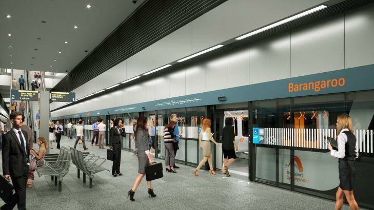 In train: an artist's impression of the railway station to be built at Barangaroo. Photo: Supplied