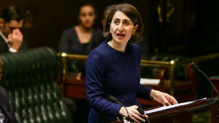 NSW Treasurer Gladys Berejiklian's delivers her budget speech at State Parlaiment.
