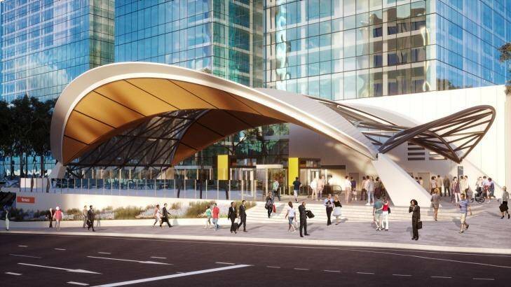 An artist's impression of Norwest Station.  Photo: Supplied