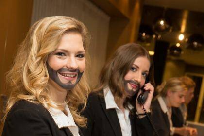 Staff at properties of the Austria Trend Hotels group in Vienna are donning Conchita-style beards for the week.