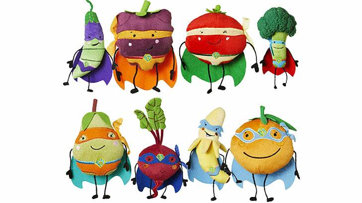 The Jamie Oliver vegetable toys recalled by Woolworths.