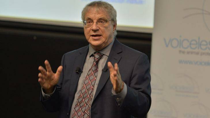 Lifelong campaign: Nonhuman Rights Project president Steven Wise talks during the 2015  Animal Law Lecture Series. Photo: Voiceless