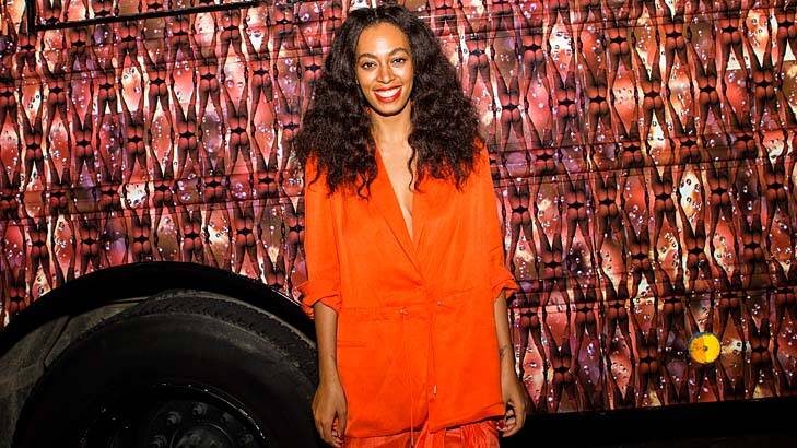 Solange Knowles is en route to the Birdcage for the 2014 Spring Racing Carnival. Photo: Josh Brasted