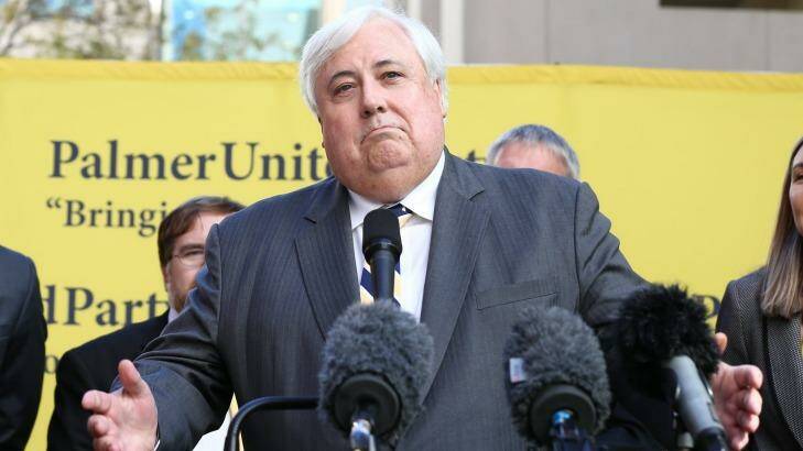 PUP leader Clive Palmer Photo: Alex Ellinghausen