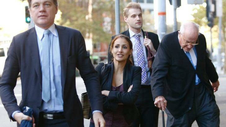 Rachelle Louise arrives for her defamation case on Wednesday. Photo: Daniel Munoz