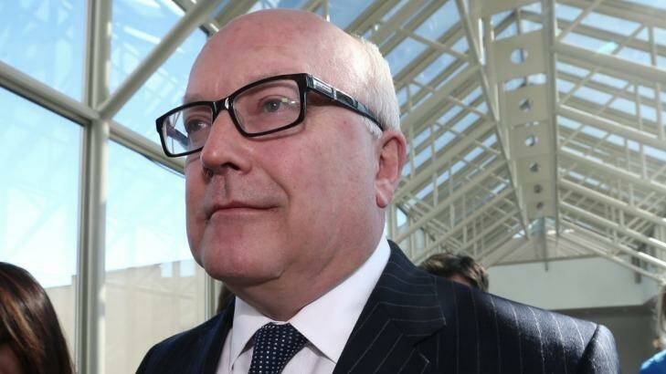 Attorney-General George Brandis said locations of new 'domestic violence units' have been selected based on high reported rates of domestic violence. Photo: Alex Ellinghausen