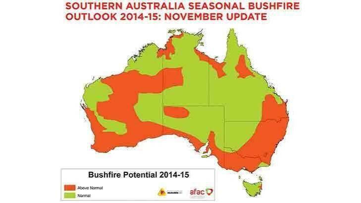 Above-normal bushfire season predicted for most populated regions of mainland Australia. Photo: BNHCFC