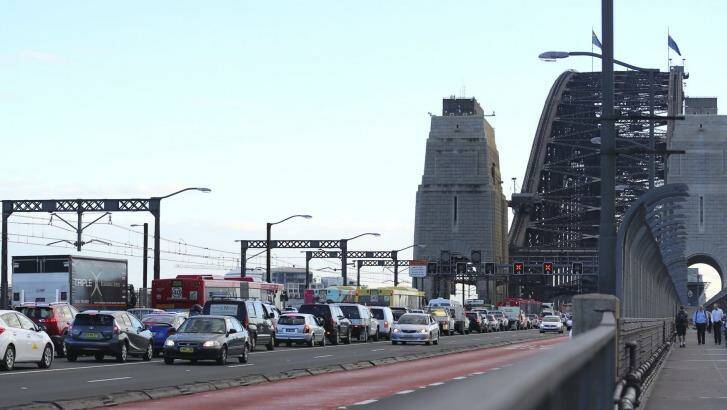 Traffic on the Harbour Bridge  Photo: Kate Geraghty