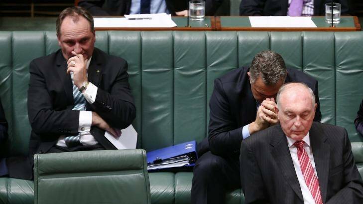 Agriculture Minister Barnaby Joyce is seen as a likely future replacement for Deputy Prime Minister and Nationals leader Warren Truss. Photo: Alex Ellinghausen