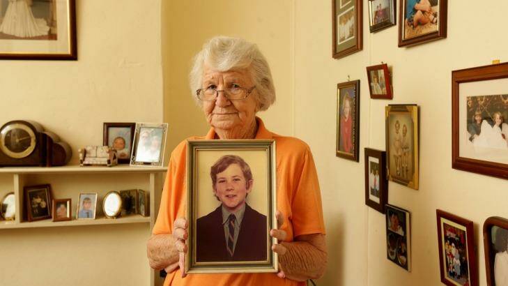 Still grieving: Audrey Nash with a picture of her son Andrew. Photo: Jonathan Carroll
