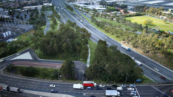 An artist's impression of how the M4 East Homebush Bay Drive will look. Photo: Supplied